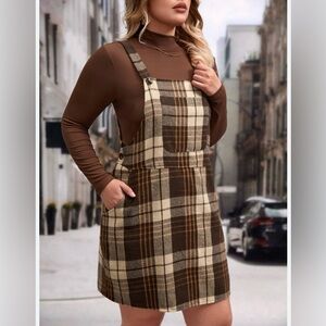 Plaid Pinafore Dress